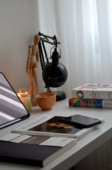 A close up of the Google Material design sticker sheet on a MacBook.